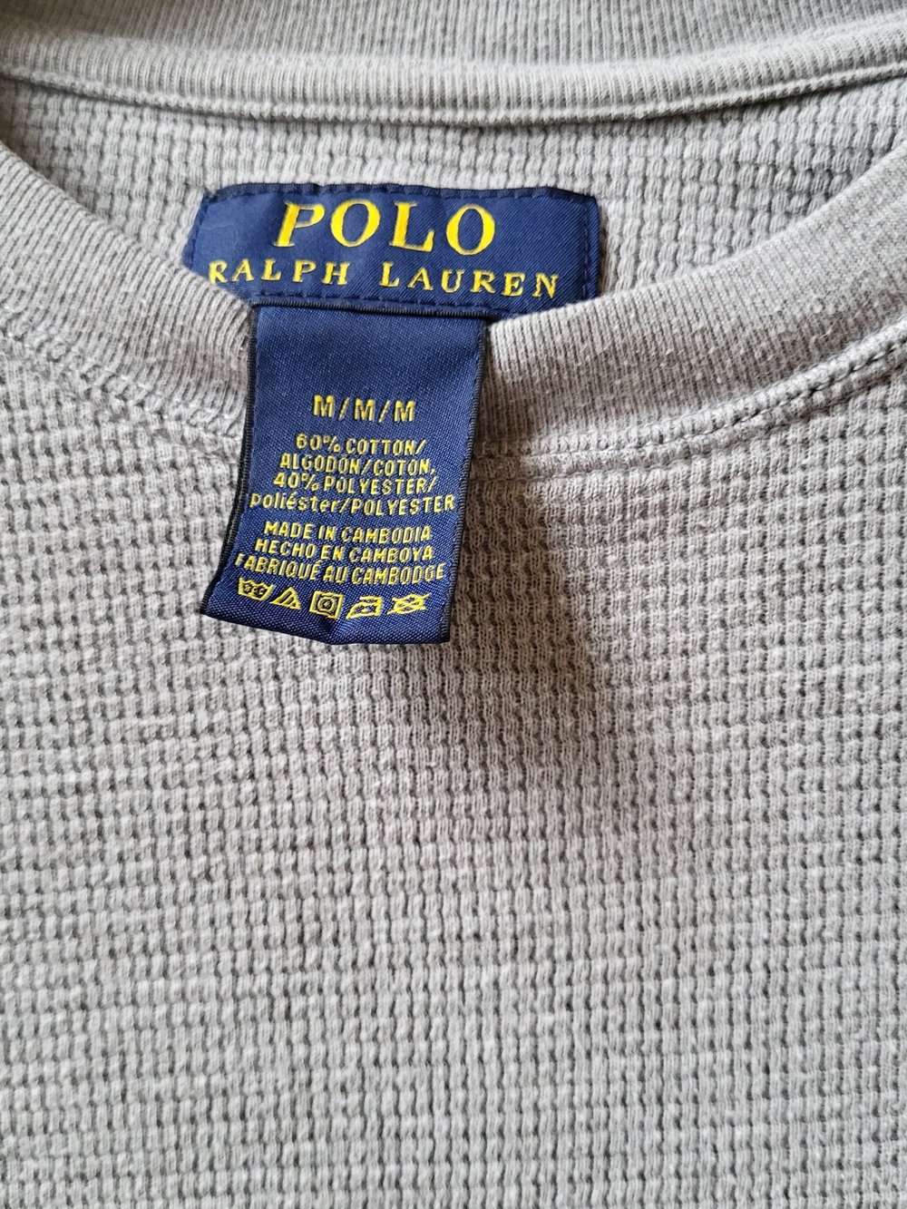 Polo by Ralph Lauren Men’s Long-Sleeve Crew Thermal Gray size M - Picture 3 of 9
